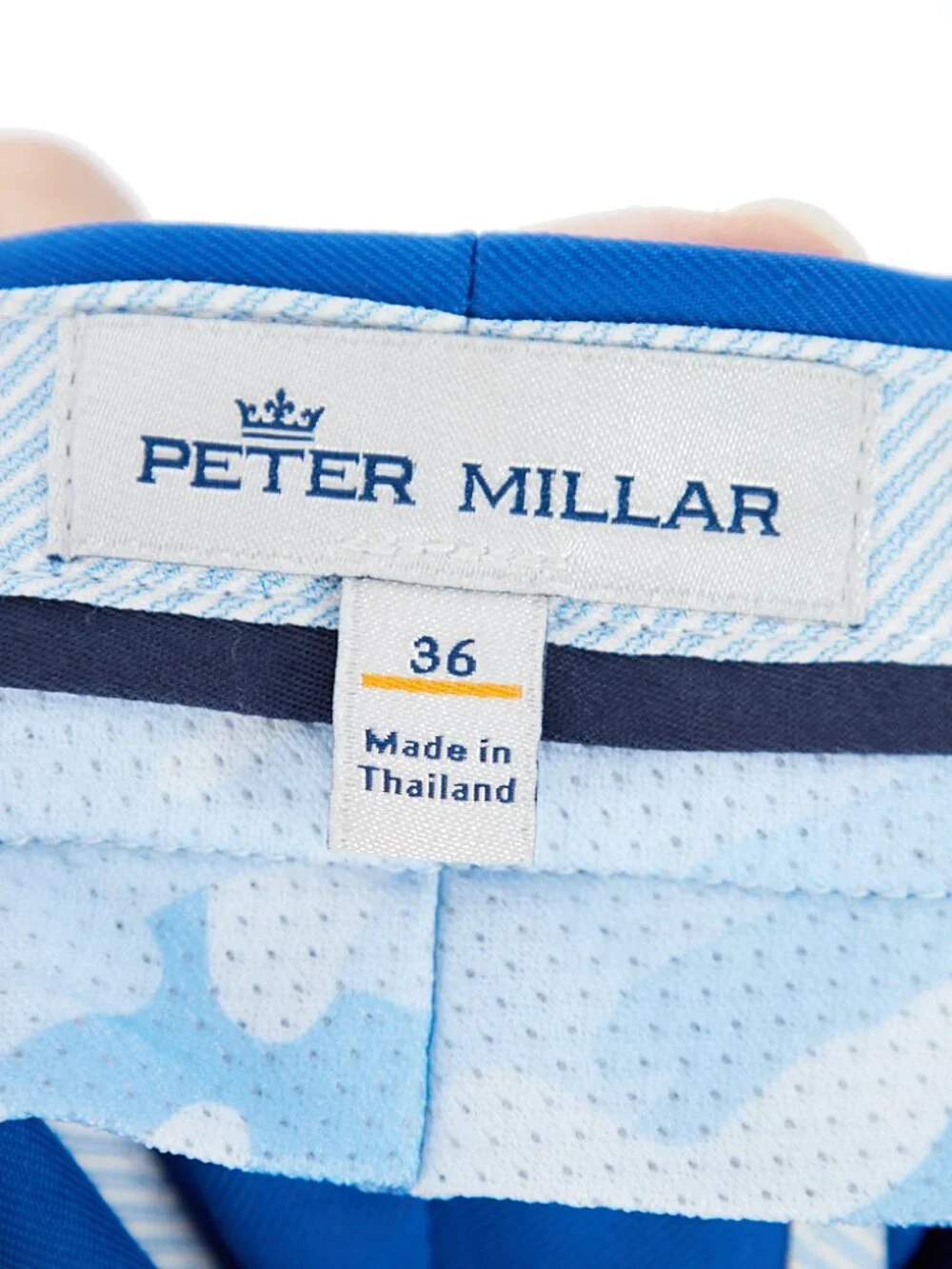Peter Millar Cobalt Salem Shorts Outdoor Golf Summer Men's 36